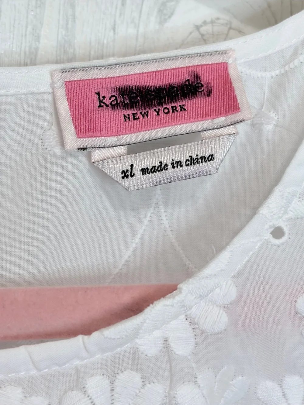 KATE SPADE NY NWOT White Cotton‎ Eyelet Ruffle Top, XL ($179)
